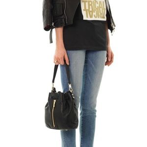 Elizabeth and James Leather Mini Bucket Bag